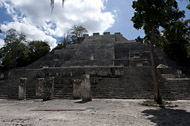 Temple II in Calakmul's Central Plaza - calakmul mayan ruins,calakmul mayan temple,mayan temple pictures,mayan ruins photos